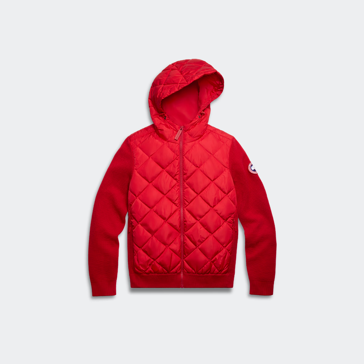 Canada Goose Veste capuche en maille matelasse HyBridge Femmes Carmine Red M 825 €