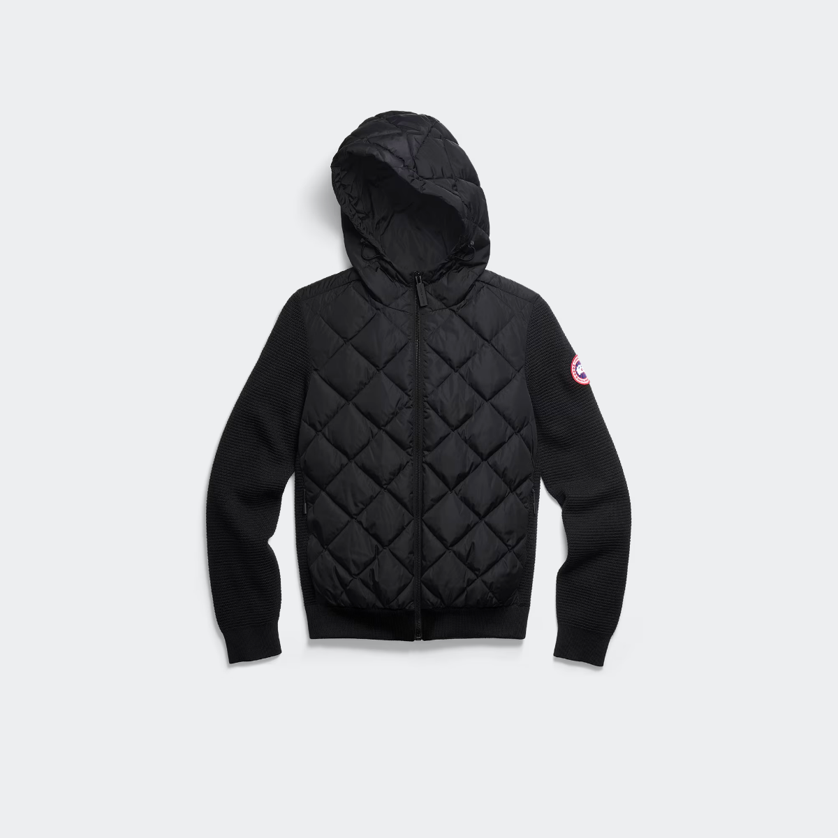 Canada Goose Veste capuche en maille matelasse HyBridge Femmes Black TP 825 €