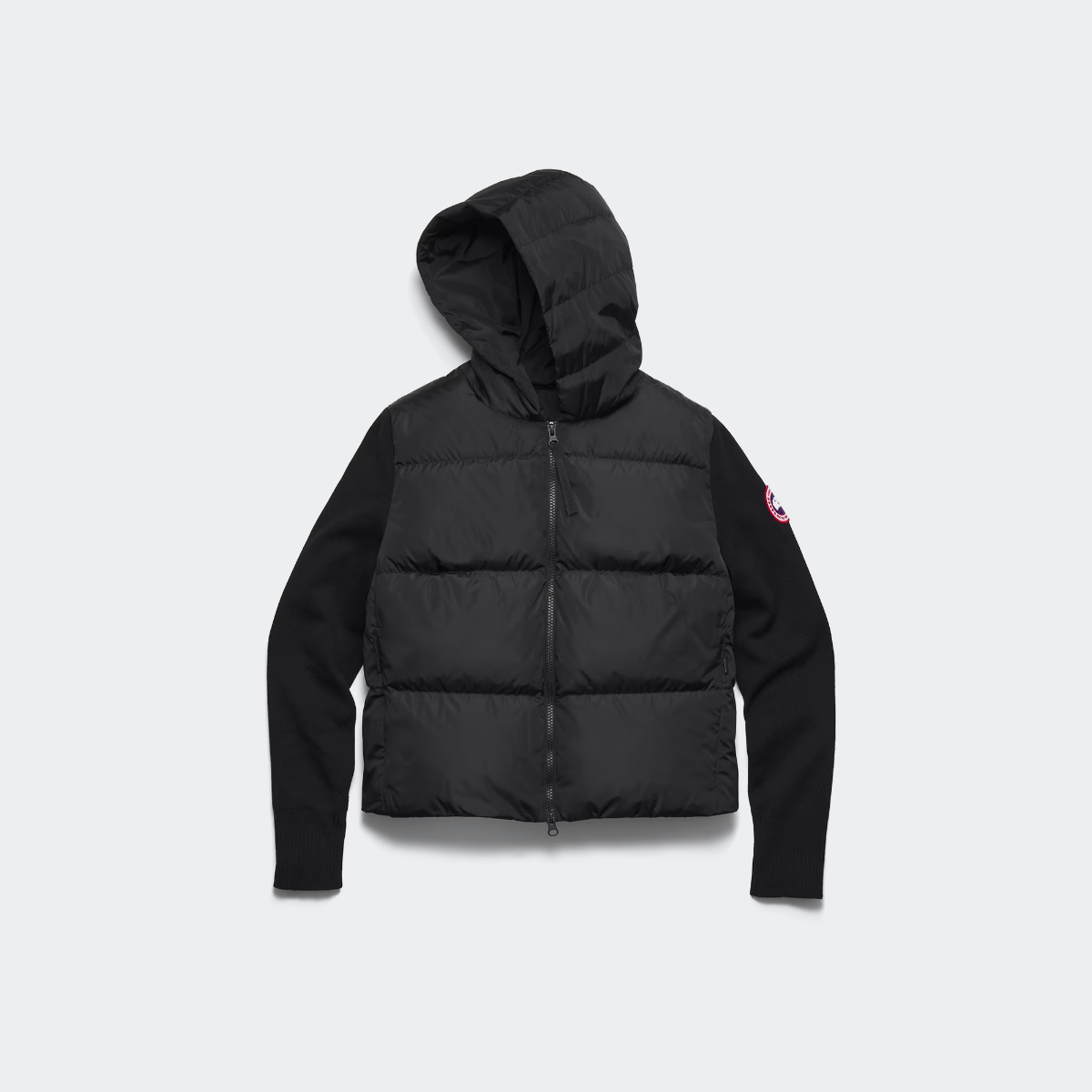 Canada Goose Sweat capuche large en tricot matelass HyBridge Femmes Black M 895$