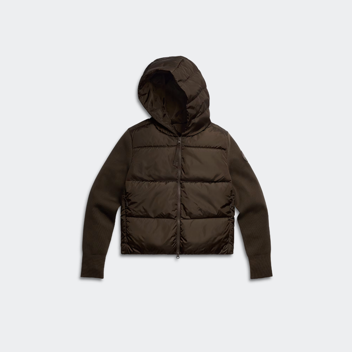 Canada Goose Veste capuche en maille matelassage large HyBridge Tonal Disc Femmes Terra TP 895$