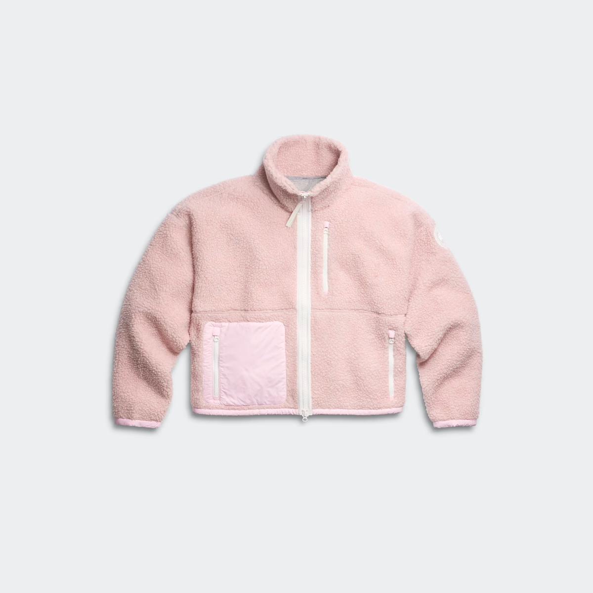 Canada Goose Simcoe Zip Up Fleece Sweater White Label In Pink
