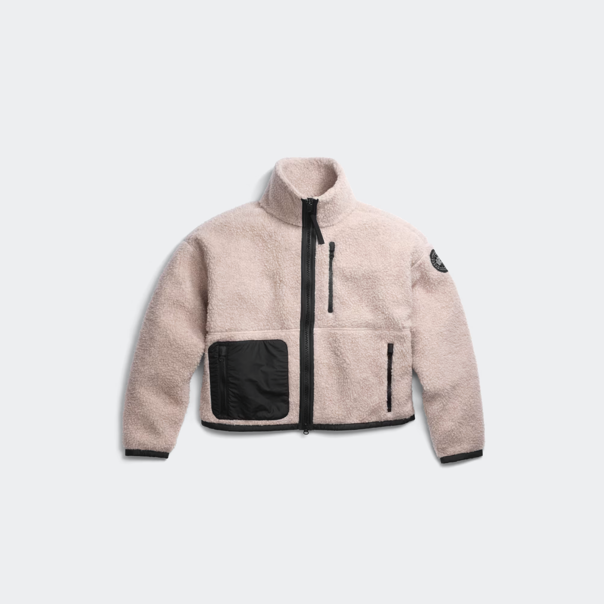 Canada Goose Simcoe Zip Up Fleece Sweater Black Label In Pink