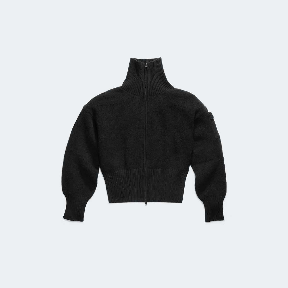 Canada Goose Sauble Alpaca Full Zip Sweater In Black