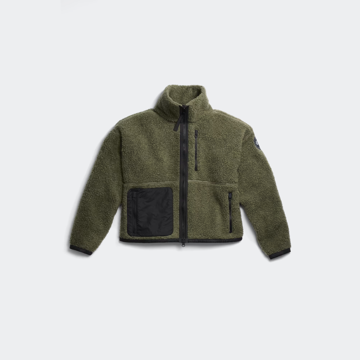Canada Goose Simcoe Zip Up Fleece Sweater Black Label In Green