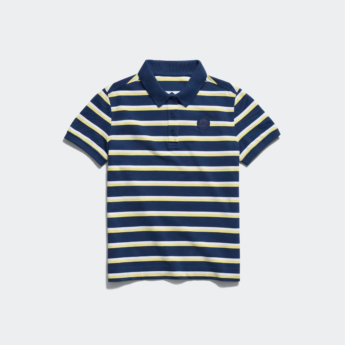 Canada Goose Polo Almira rayé Tonal Disc (Femmes, Oxford Navy Moncton Stripe, TG)