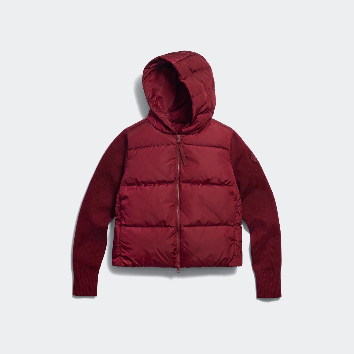 Canada Goose Veste capuche en maille matelassage large HyBridge Tonal Disc Femmes Burnt Vermillion M 895 €