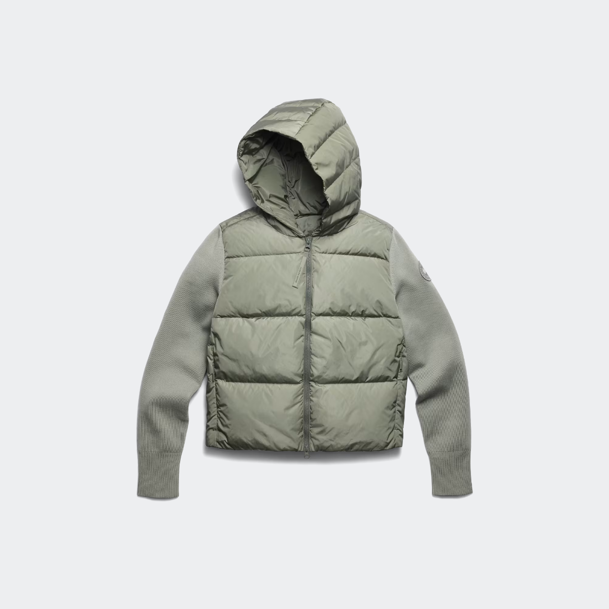 Canada Goose Veste capuche en maille matelassage large HyBridge Tonal Disc Femmes Sagebrush M 895 €