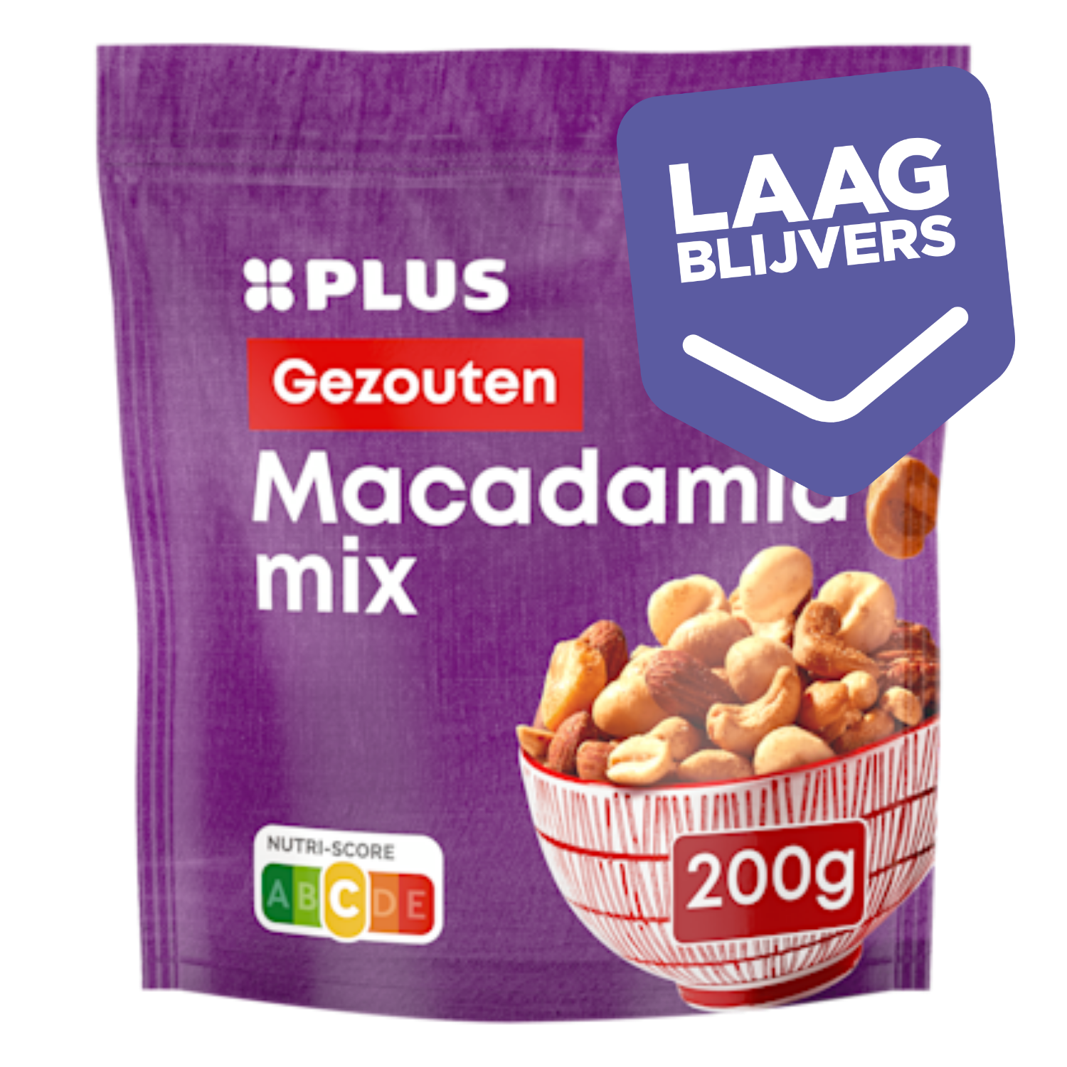 PLUS Macadamia mix gezouten gebrand
