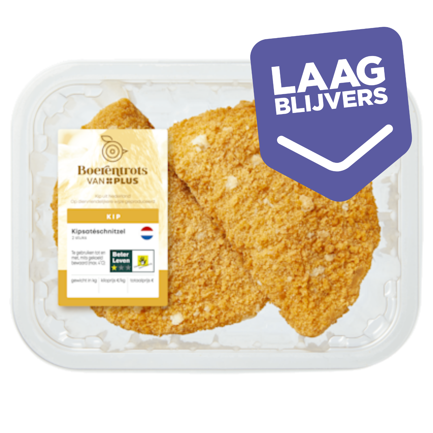 PLUS Boerentrots Kipsateschnitzel 2st.