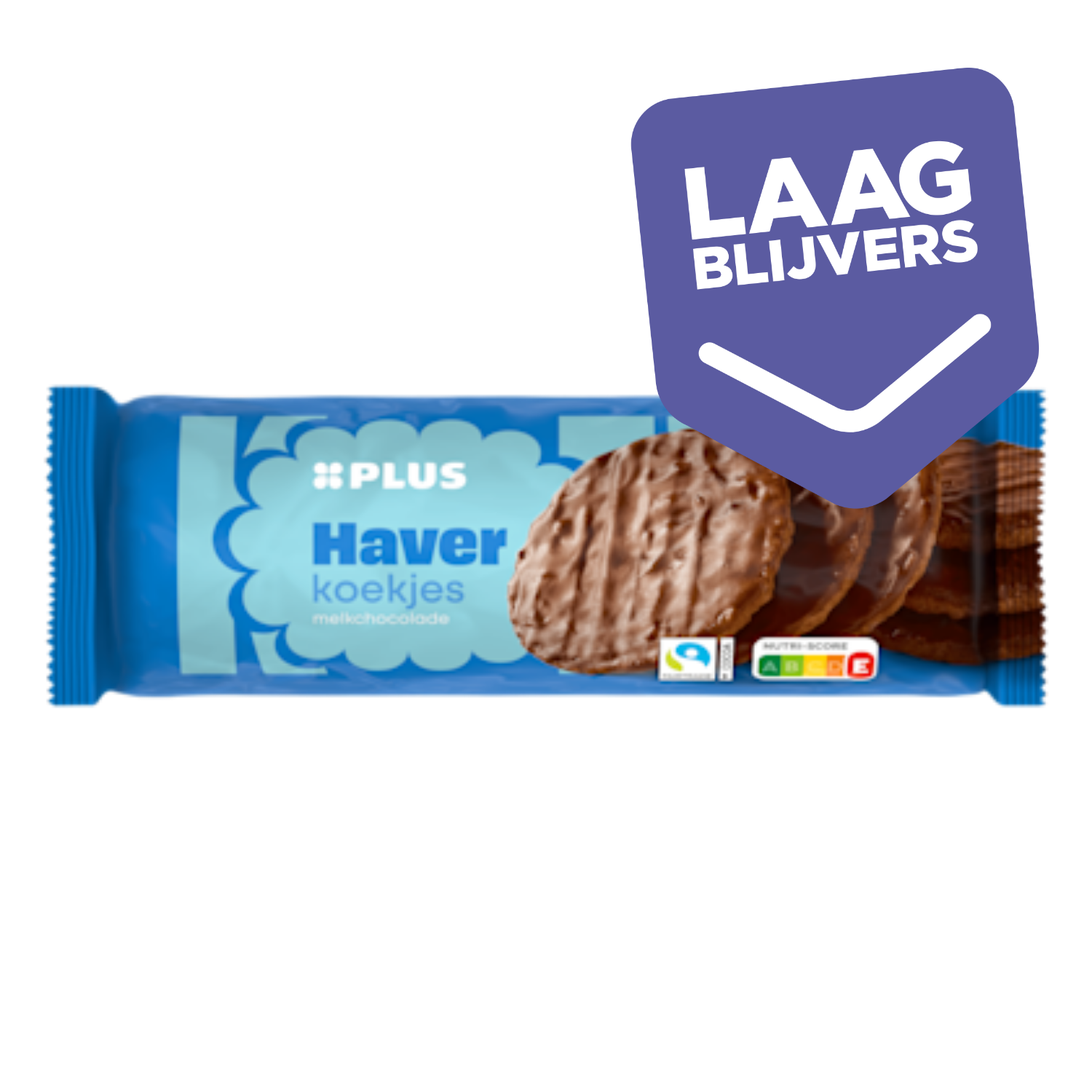 PLUS Haverkoekjes melkchocolade Fairtrade