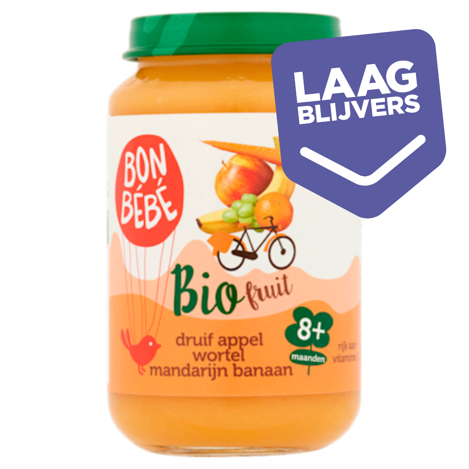 Bonbebe Bio 8mF0802 druif appel wortel mandar
