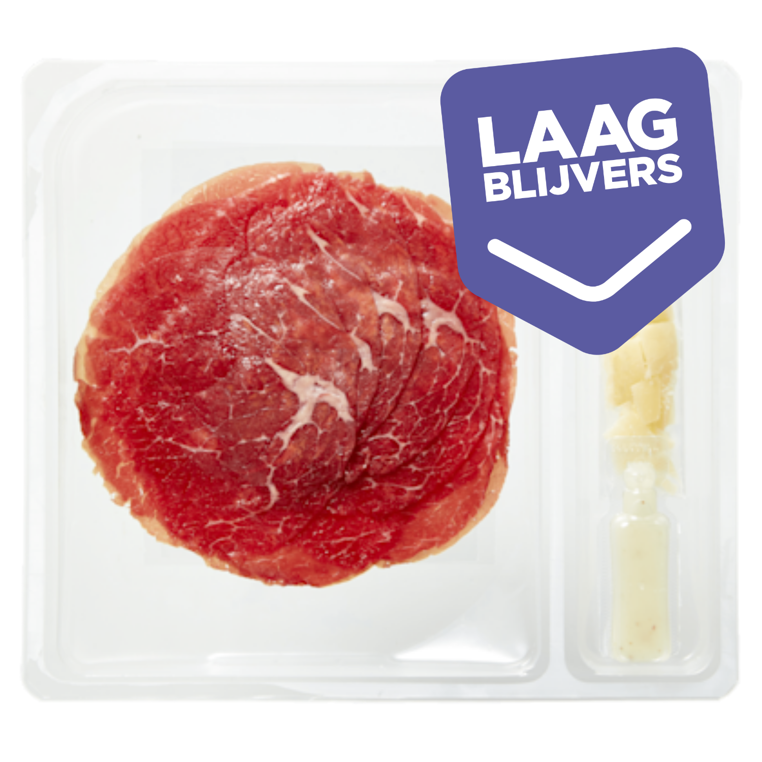 PLUS Carpaccio kaas pijnboompit dressing