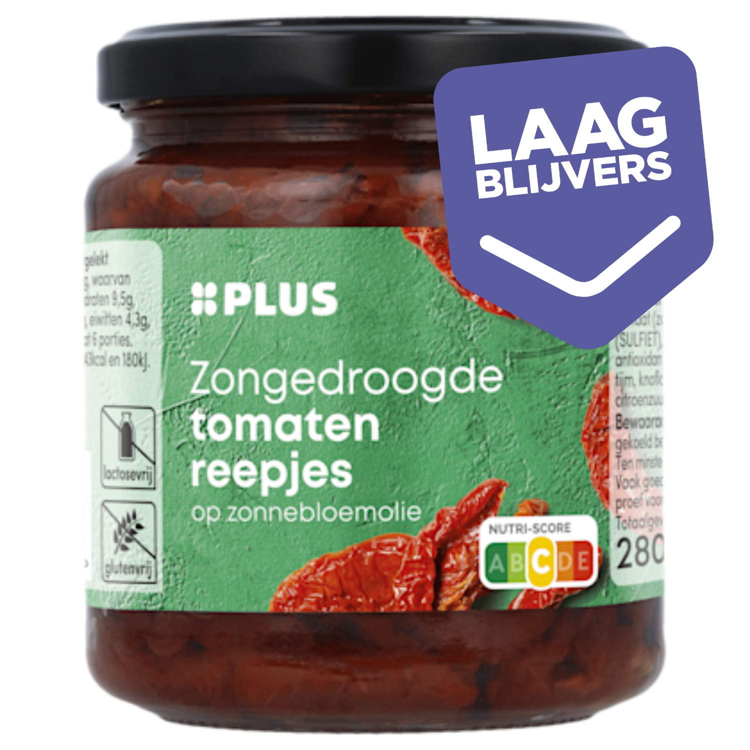 PLUS Zongedroogde tomatenreepjes op olie