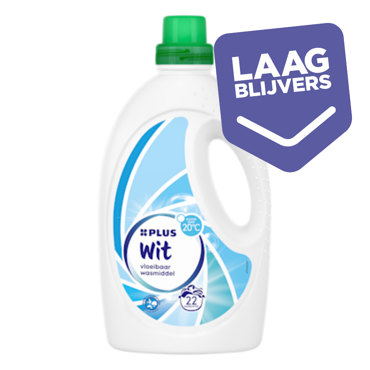 Plus Vloeibaar wasmiddel wit 22sc