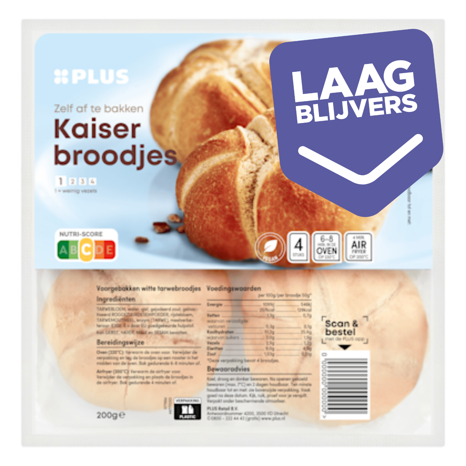 PLUS Kaiserbroodjes wit