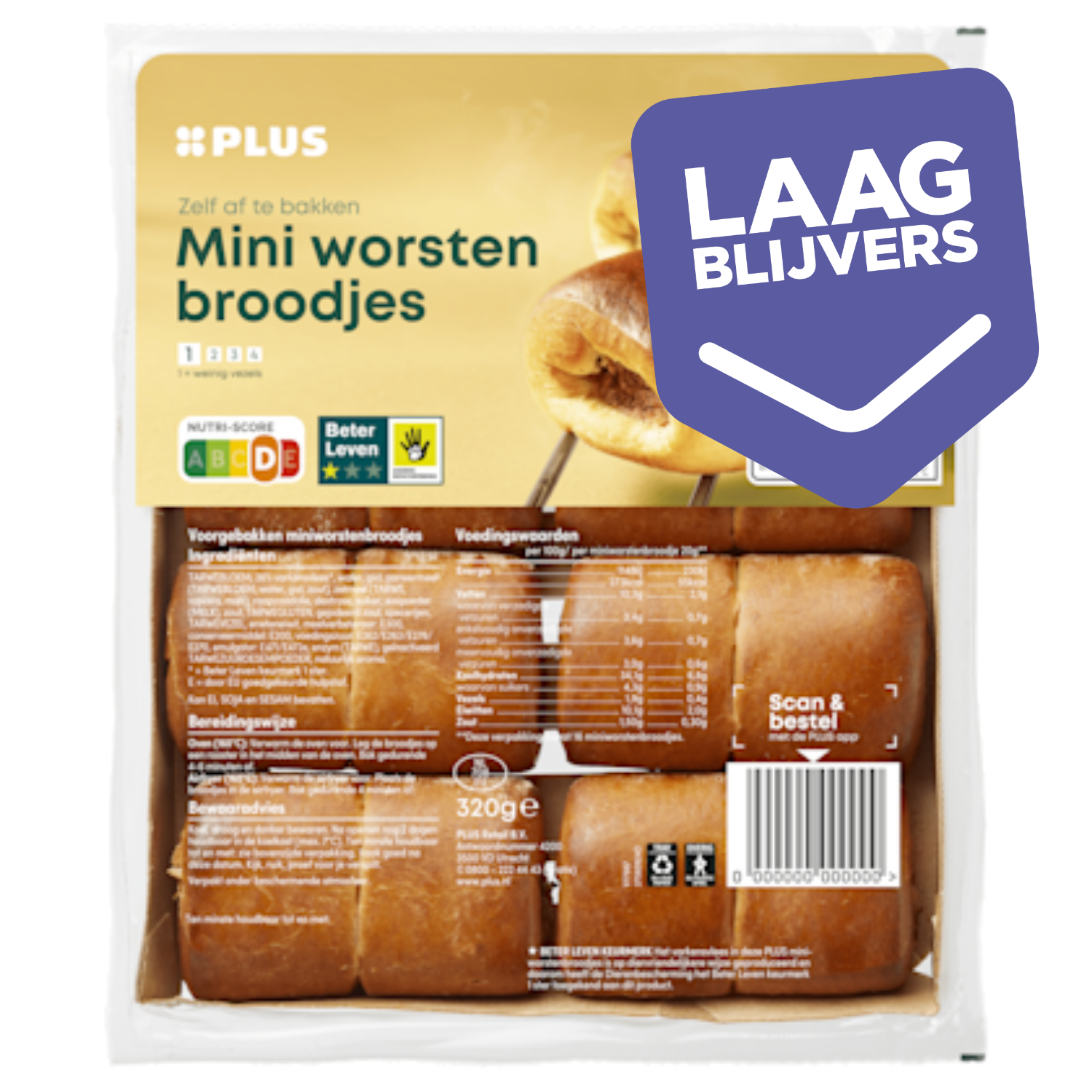 PLUS Mini worstenbroodjes