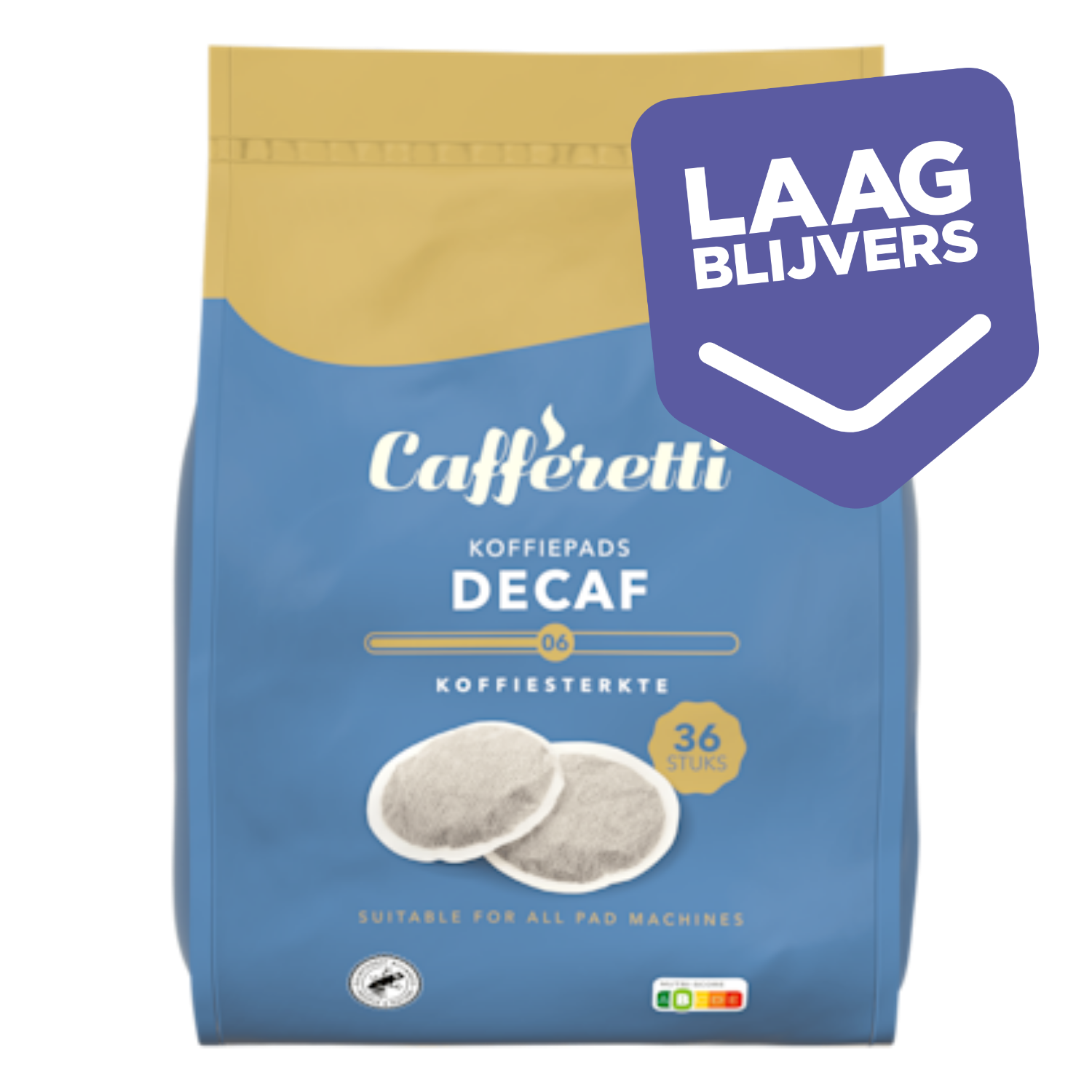 Caffèretti Koffiepads decaf