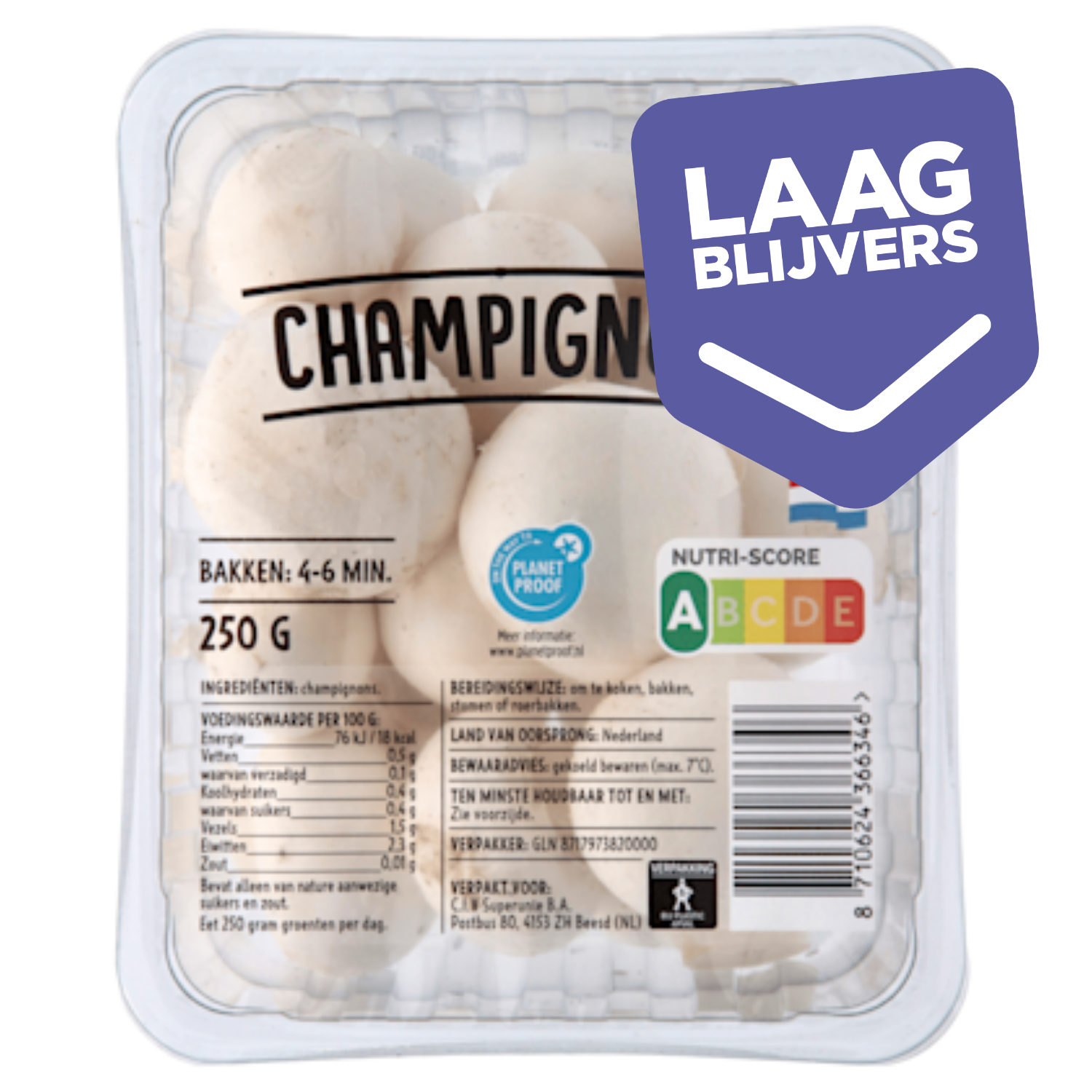 Neutraal Champignons wit