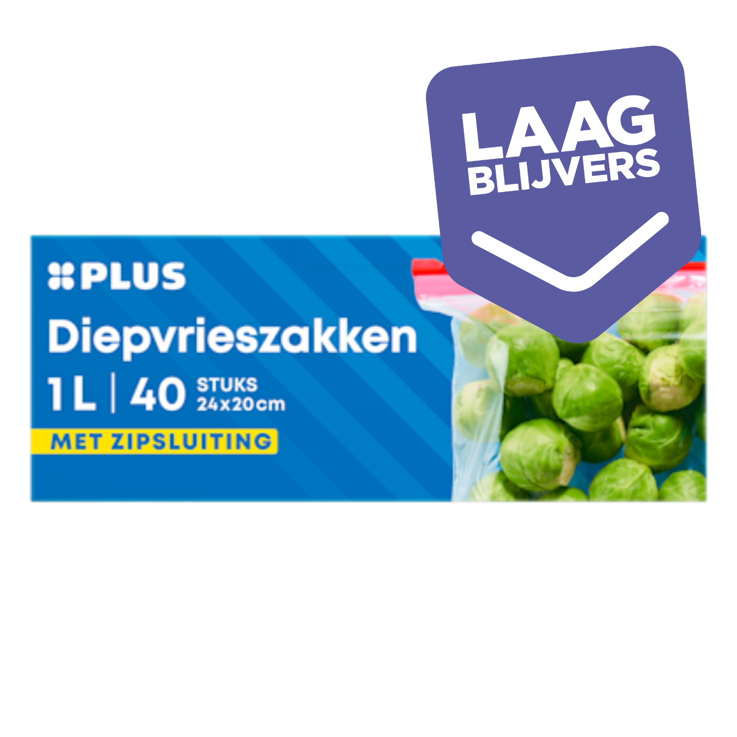 PLUS Diepvrieszakken hersluitbaar 1L