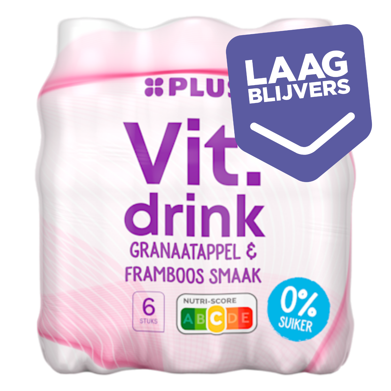 PLUS Vitamin drink granaatappel & framboos