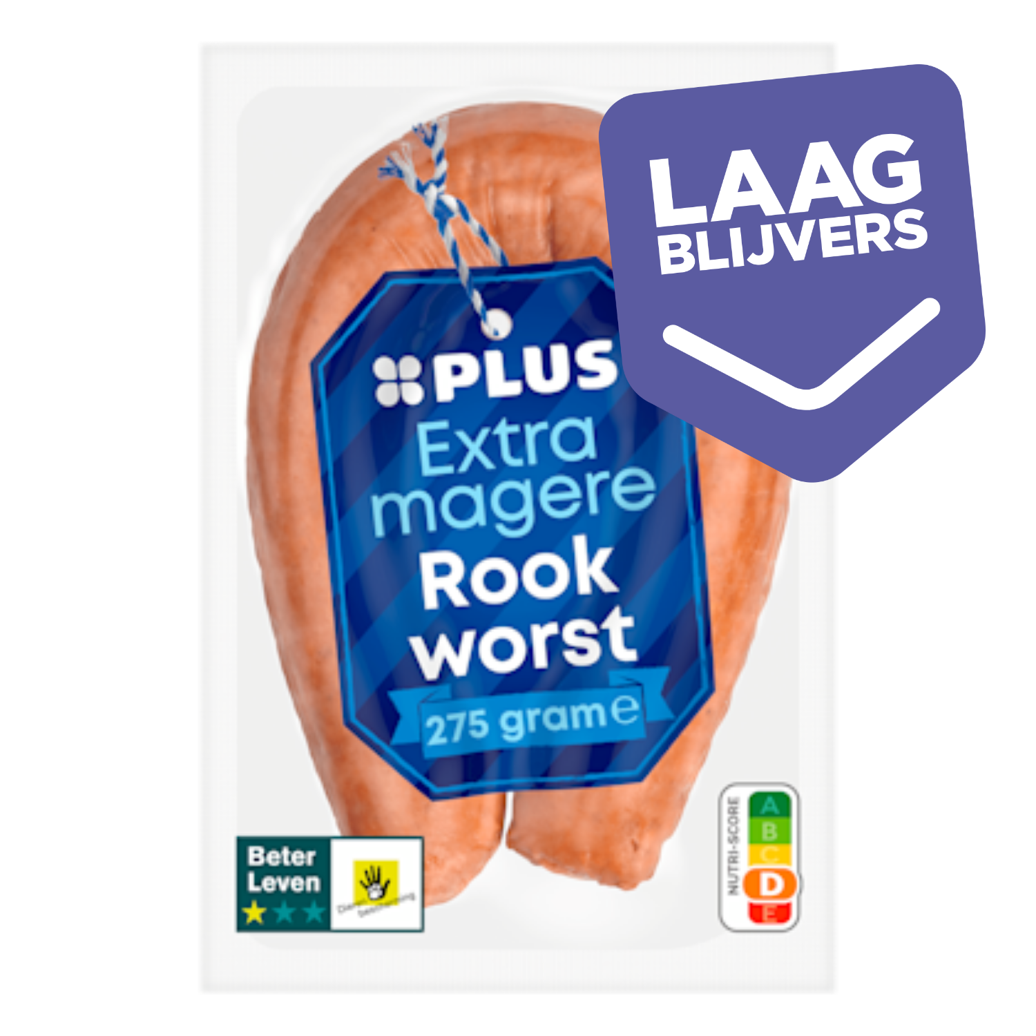 PLUS Extra magere rookworst BLK 1 ster