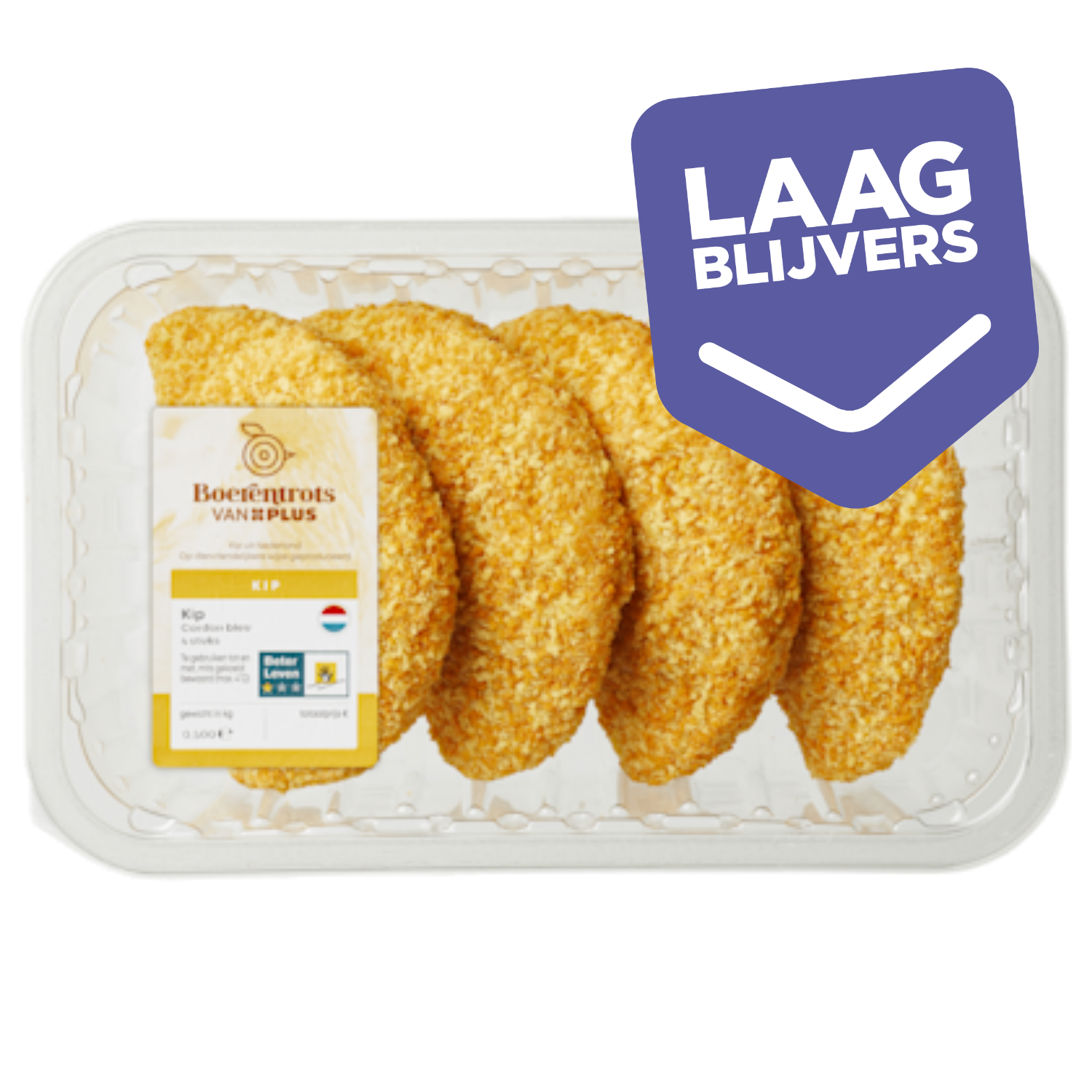PLUS Boerentrots Kip cordon bleu 4st