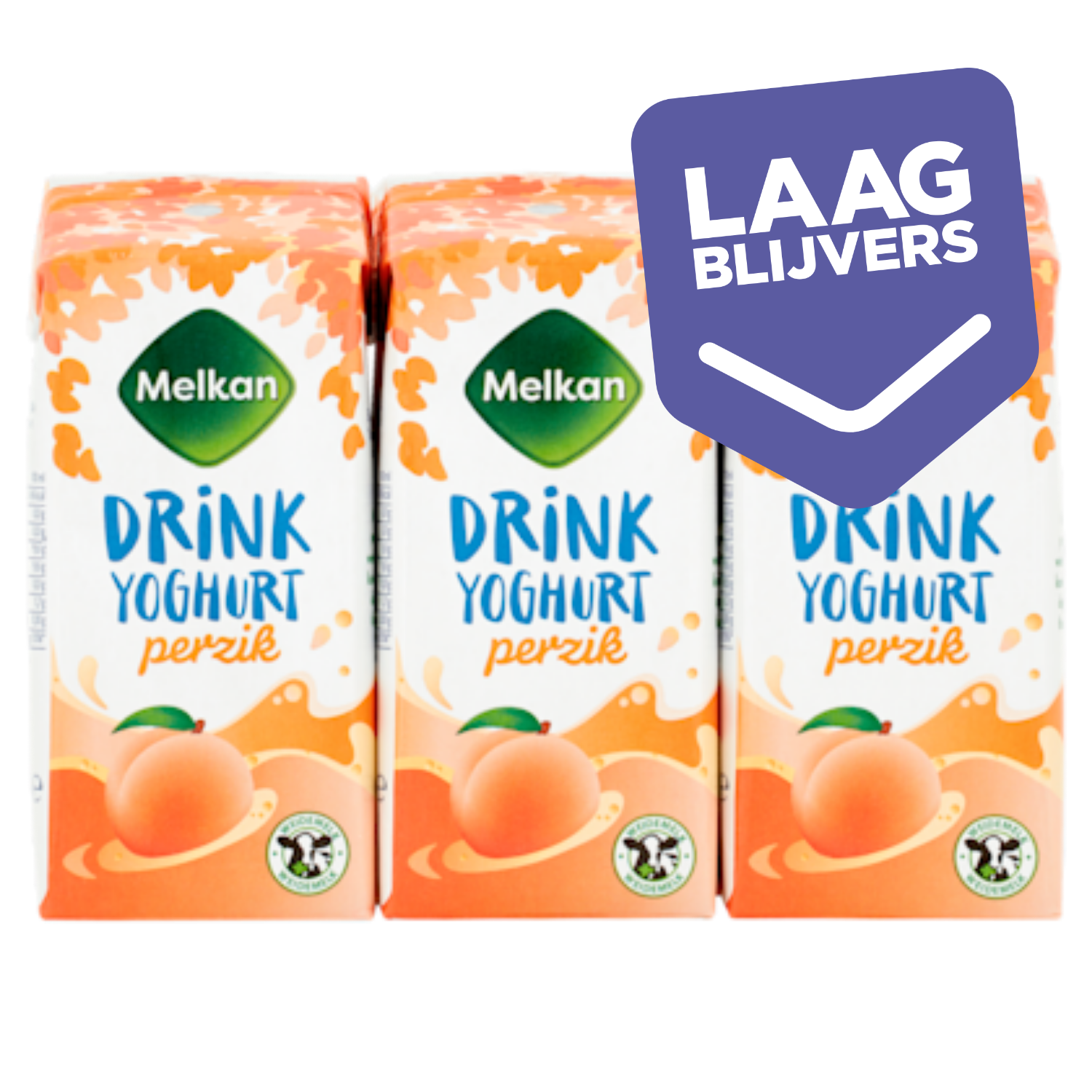 Melkan Drinkyoghurt perzik mini 6-pack