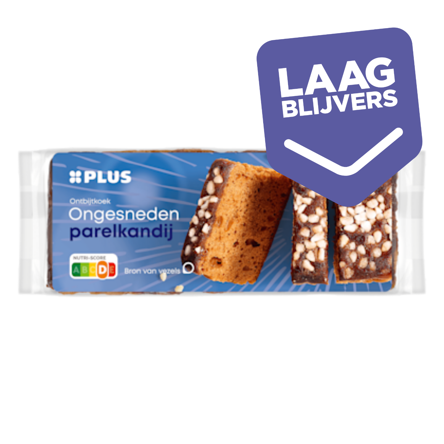PLUS Ontbijtkoek Parelkandij ongesn