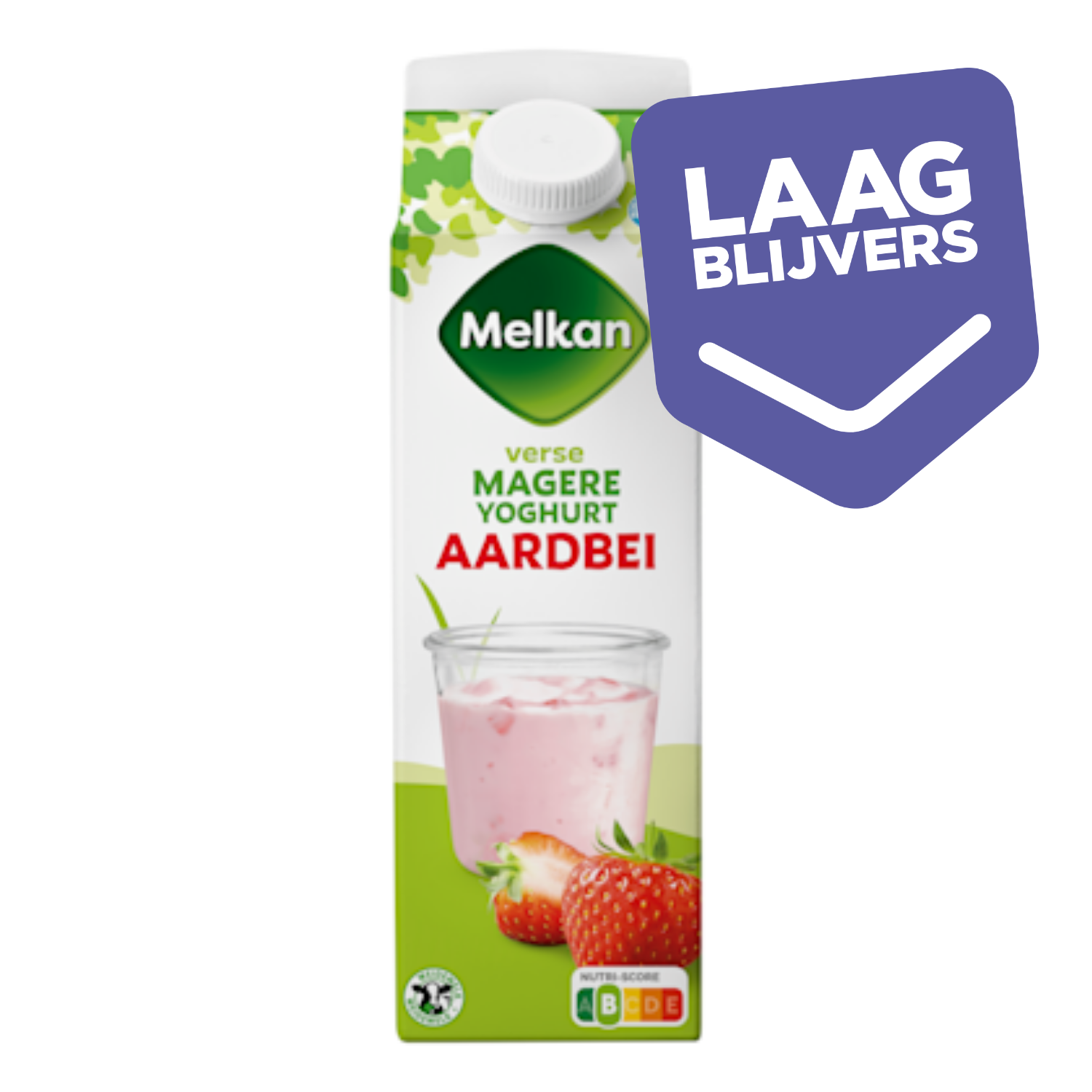 Melkan Magere vruchtenyoghurt aardbei