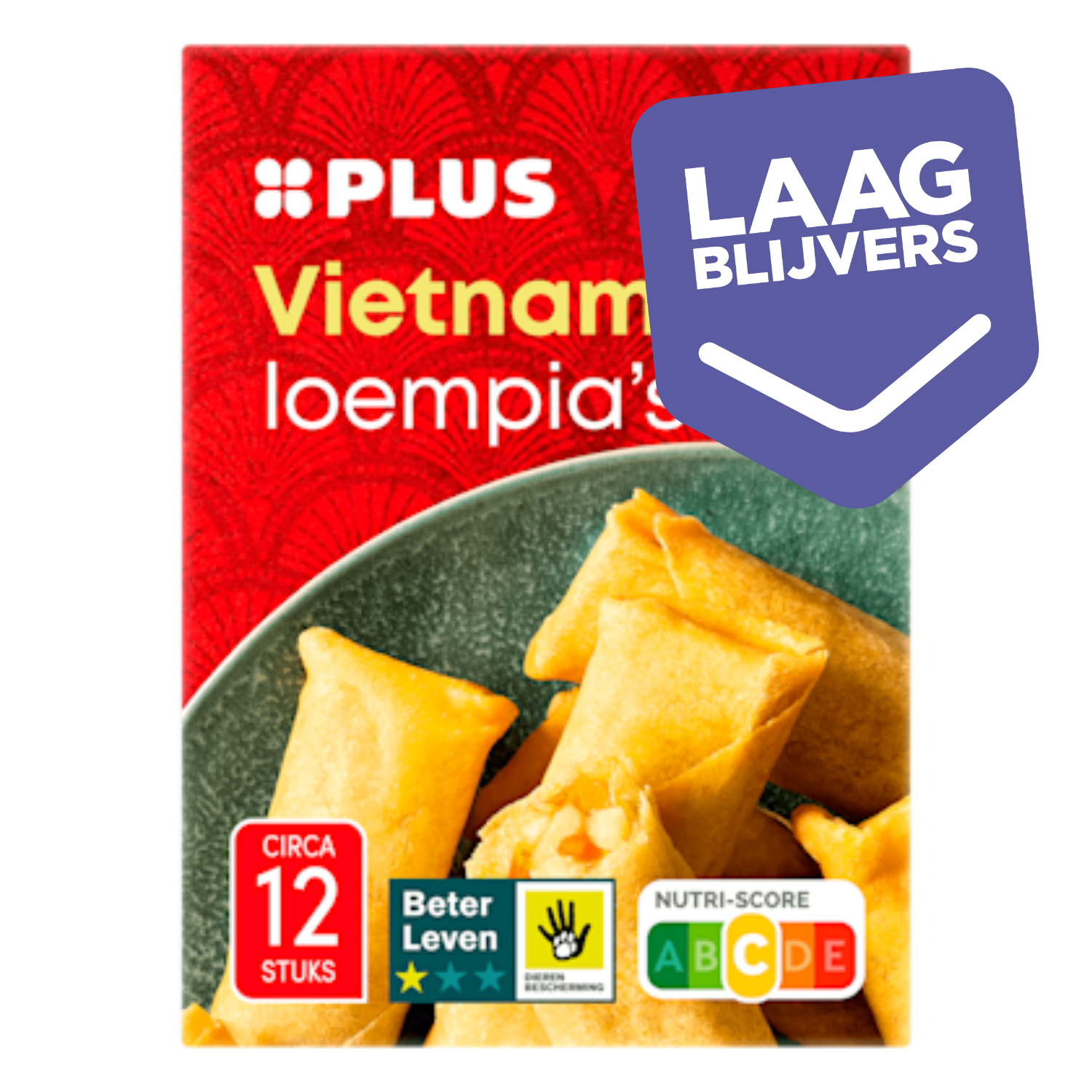 PLUS Vietnamese loempia's kip BLK 12ST