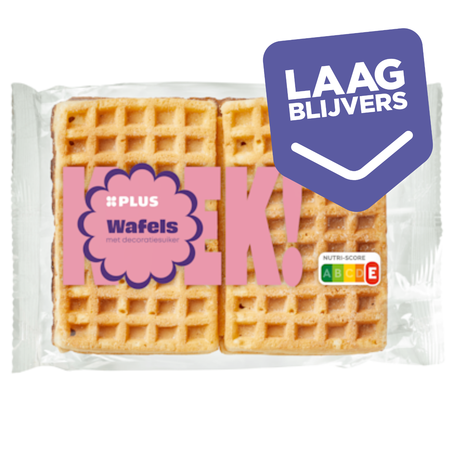 PLUS wafels met poedersuiker