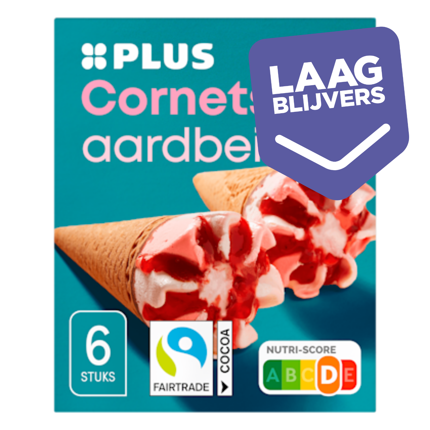 PLUS Cornets aardbei