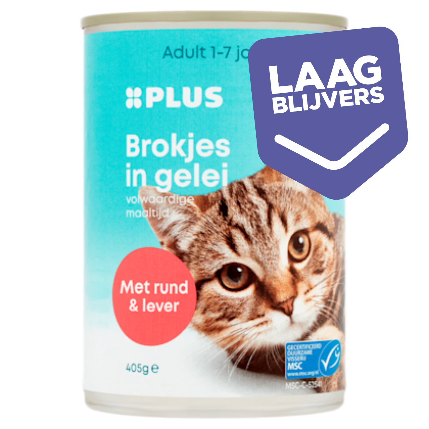 PLUS Brokjes in gelei Rund & lever