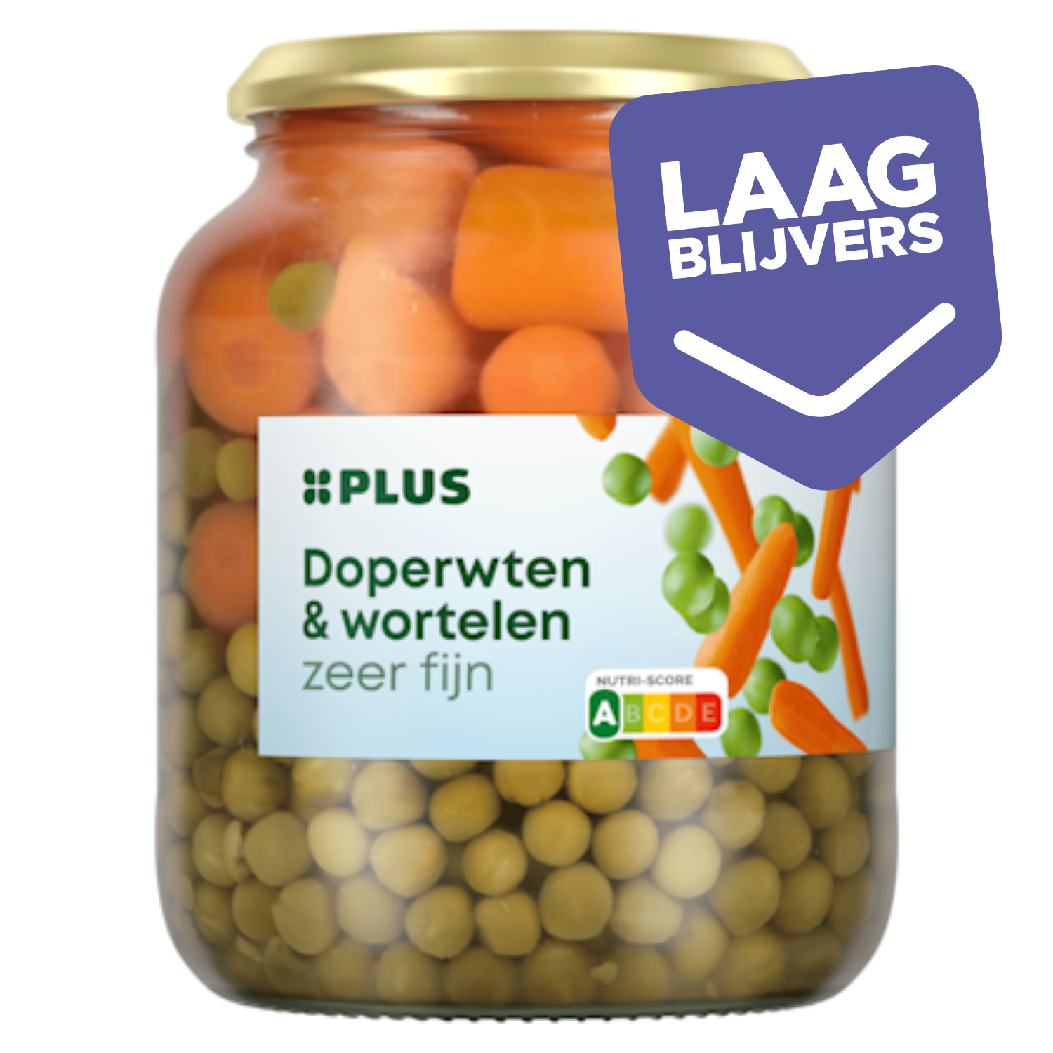 PLUS Doperwten en wortelen