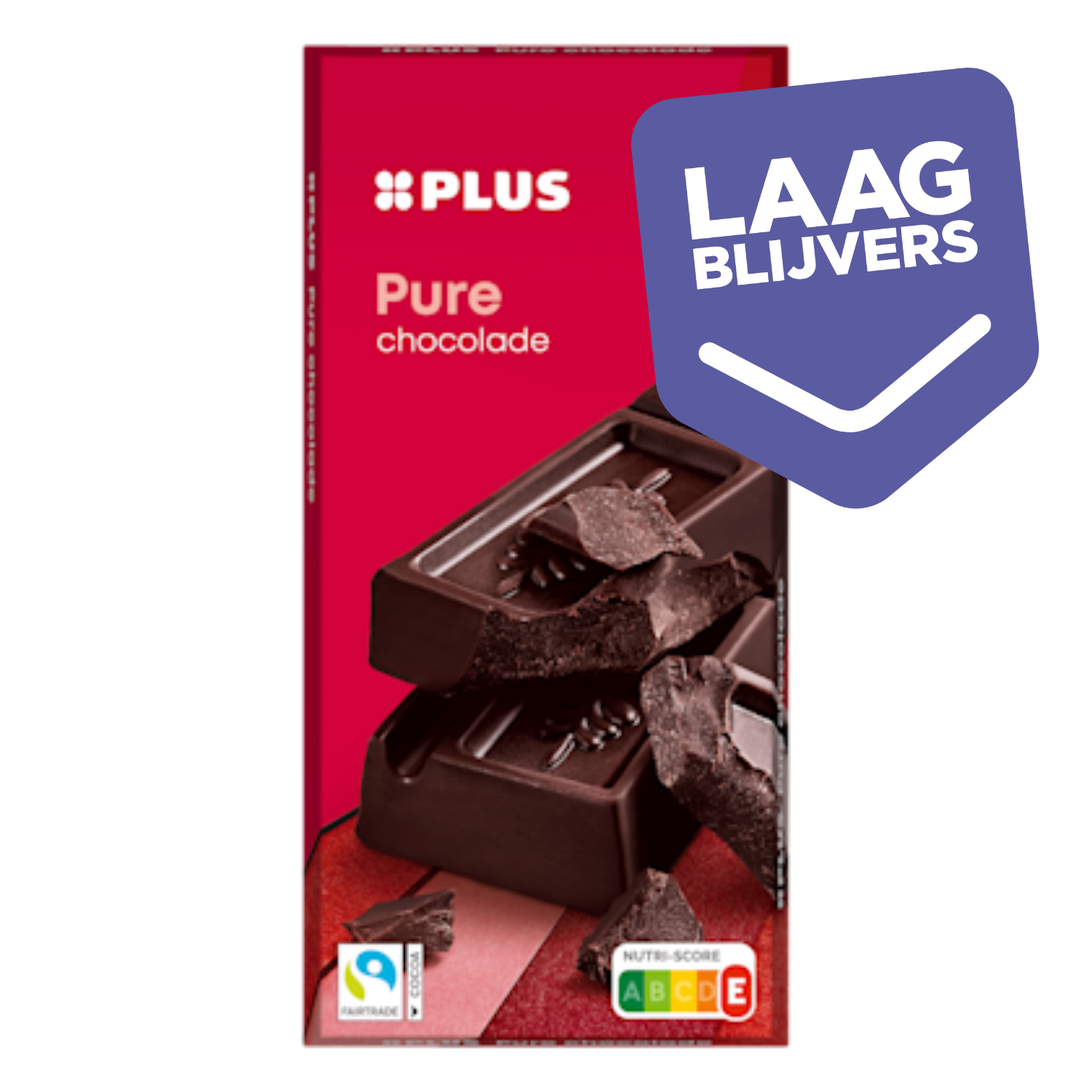PLUS Chocoladereep puur Fairtrade