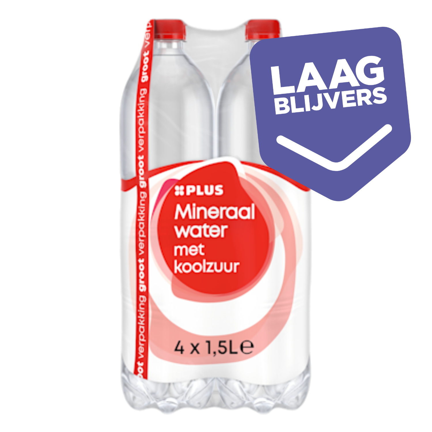 PLUS Mineraalwater met koolzuur 4-pack