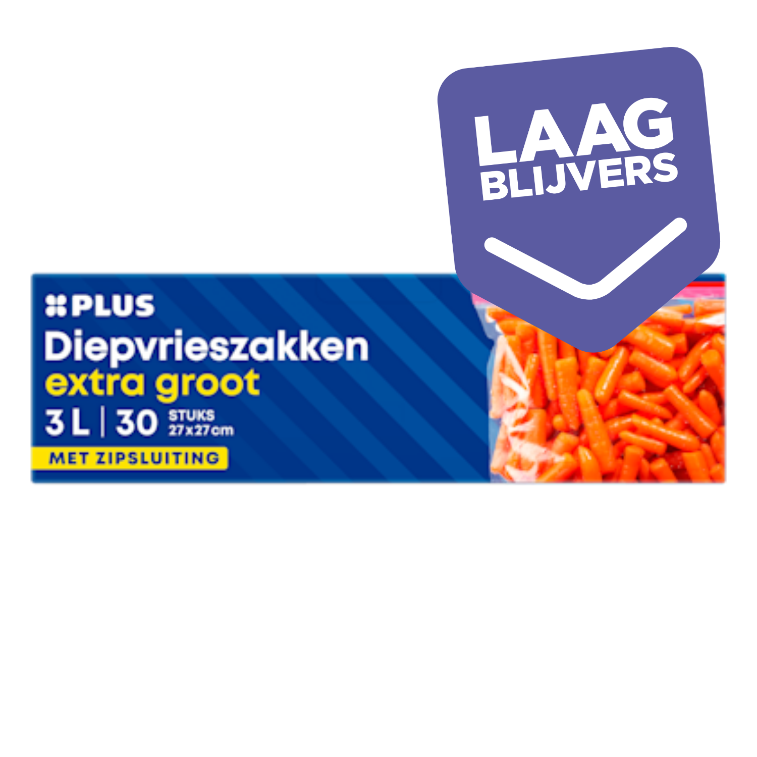 PLUS Diepvrieszakken hersluitbaar 3L