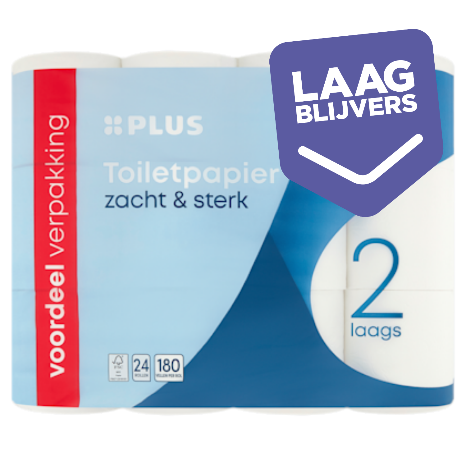 PLUS Toiletpapier 2-laags