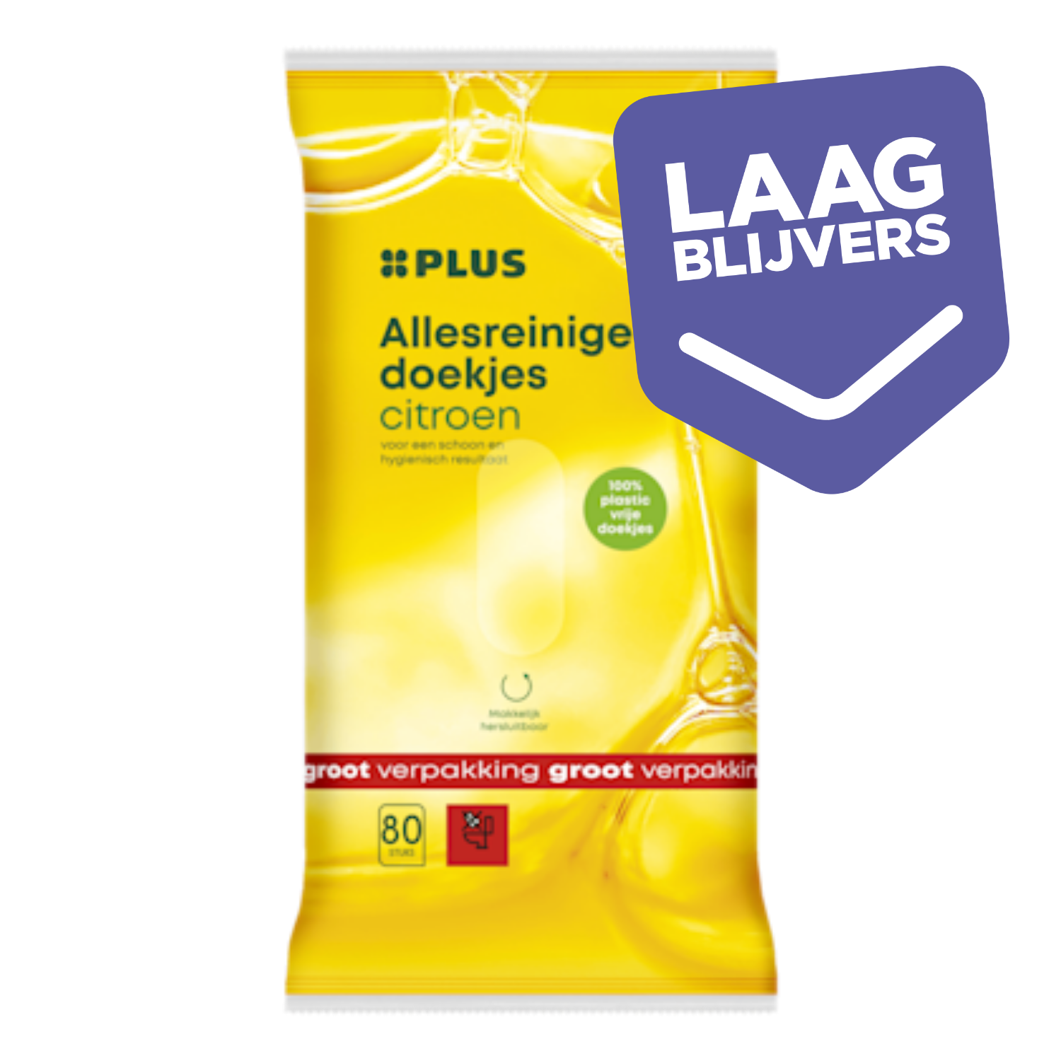 PLUS Allesreinigerdoekjes lemon plasticvrij
