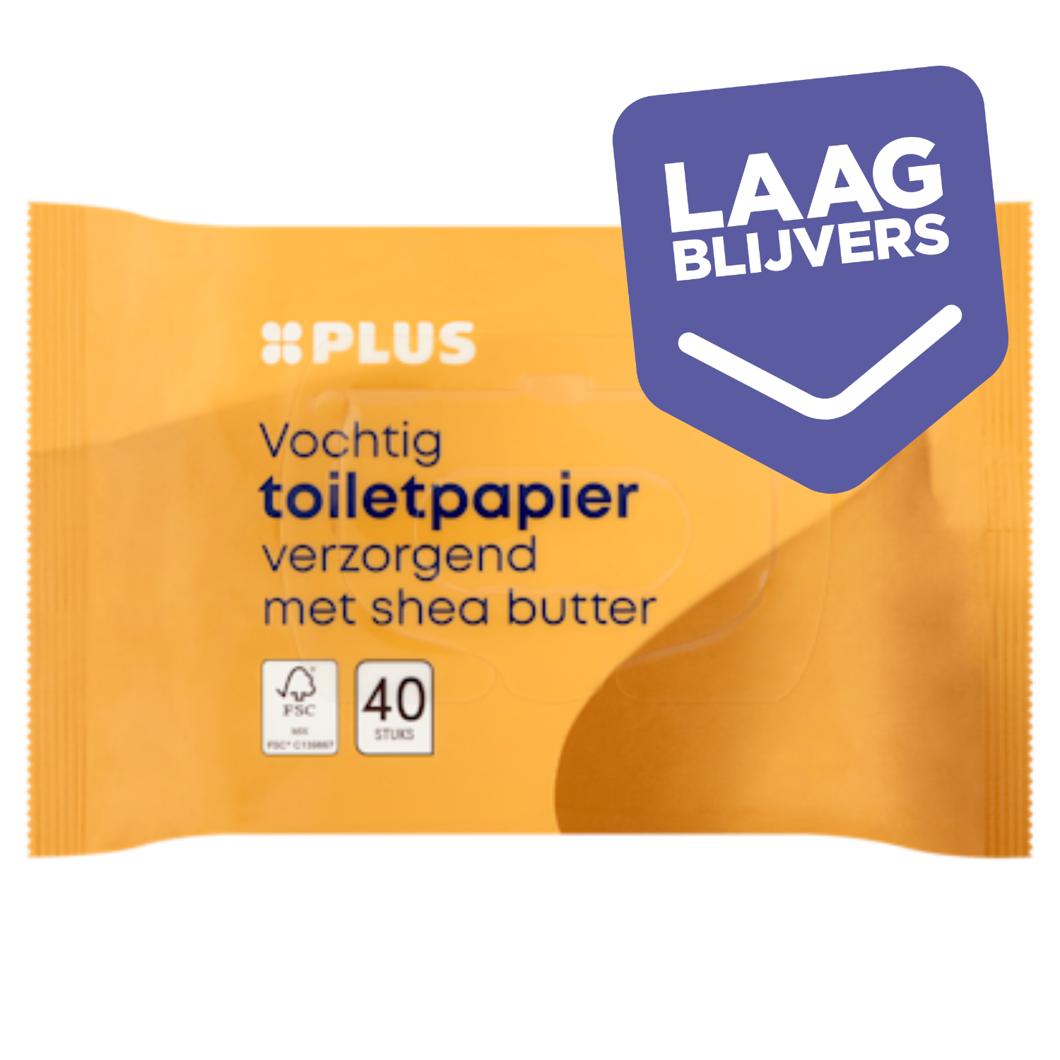 PLUS Vochtig toiletpapier shea butter