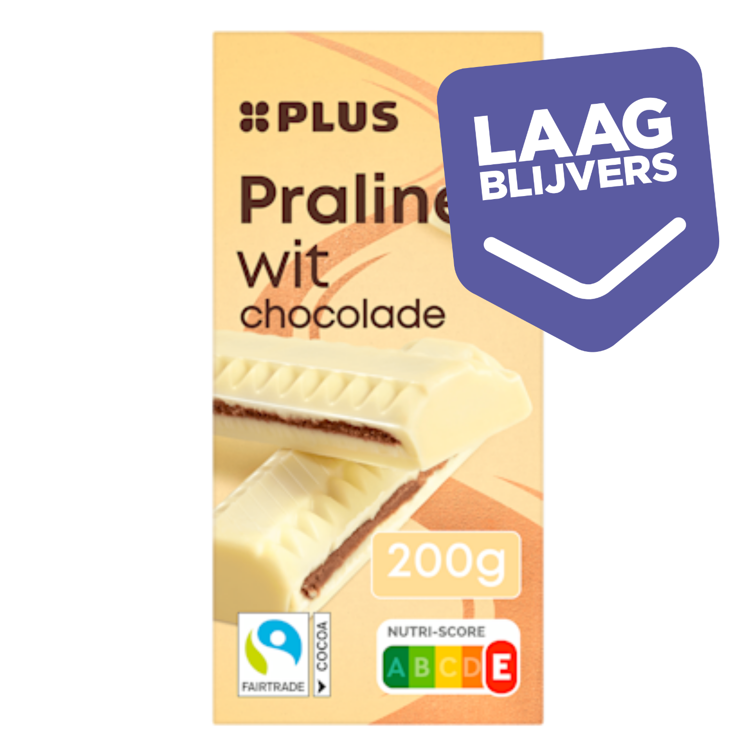 PLUS Tablet chocolade praliné wit