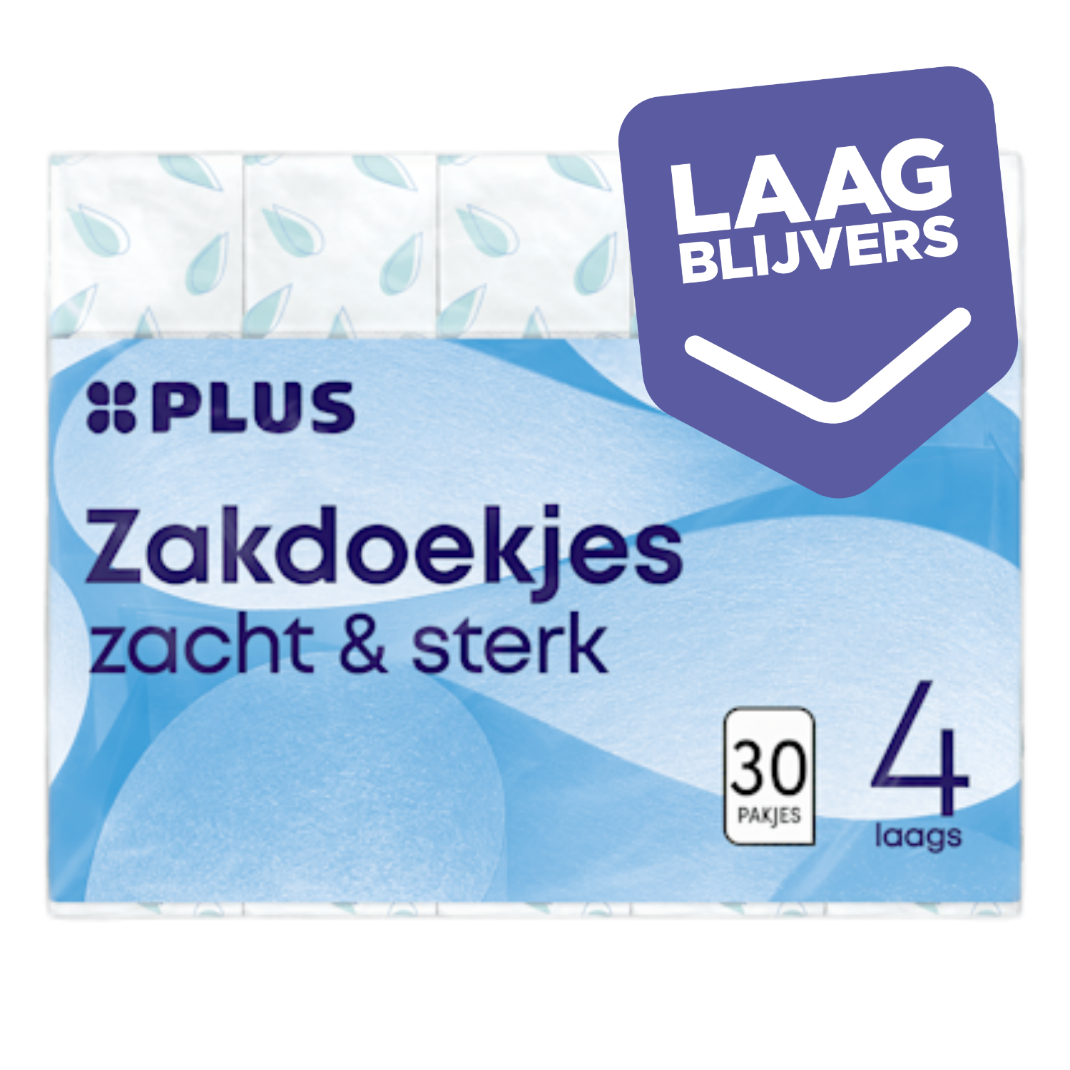 PLUS Zakdoekjes 4-laags 30x10 stuks
