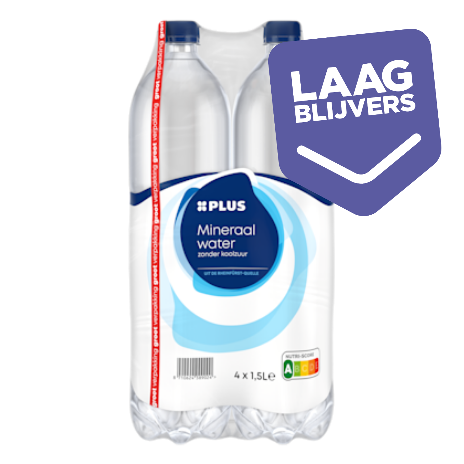 PLUS Mineraalwater zonder koolzuur 4-pack