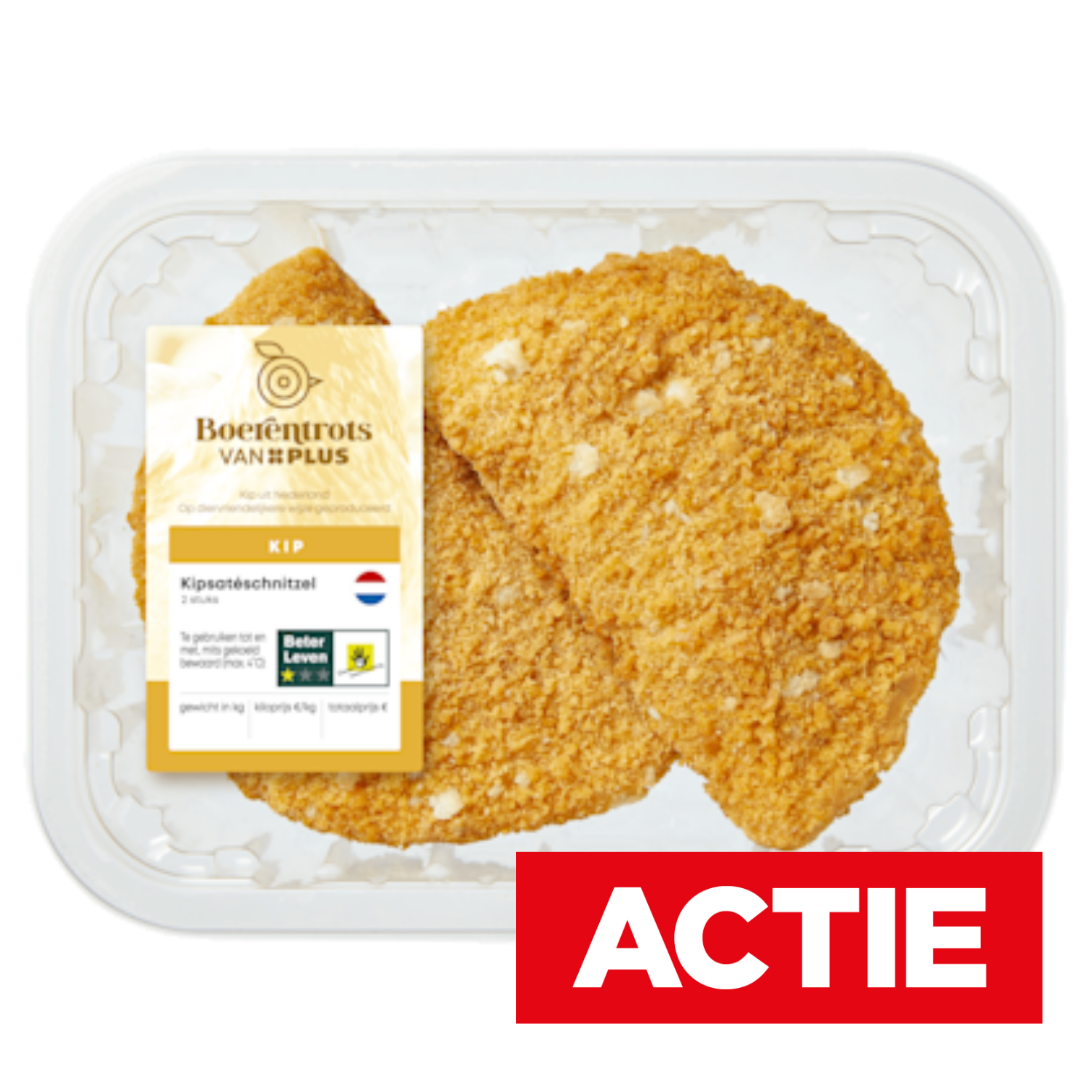 PLUS Boerentrots Kipsateschnitzel 2st.